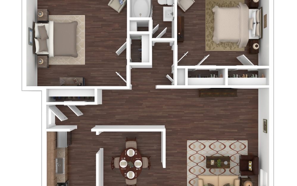 2-Bedroom Wynnefield Terrace Floor Plan